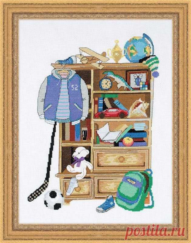 Шкафчик для мальчика арт.1372 Риолис купить в Stitch и Крестик