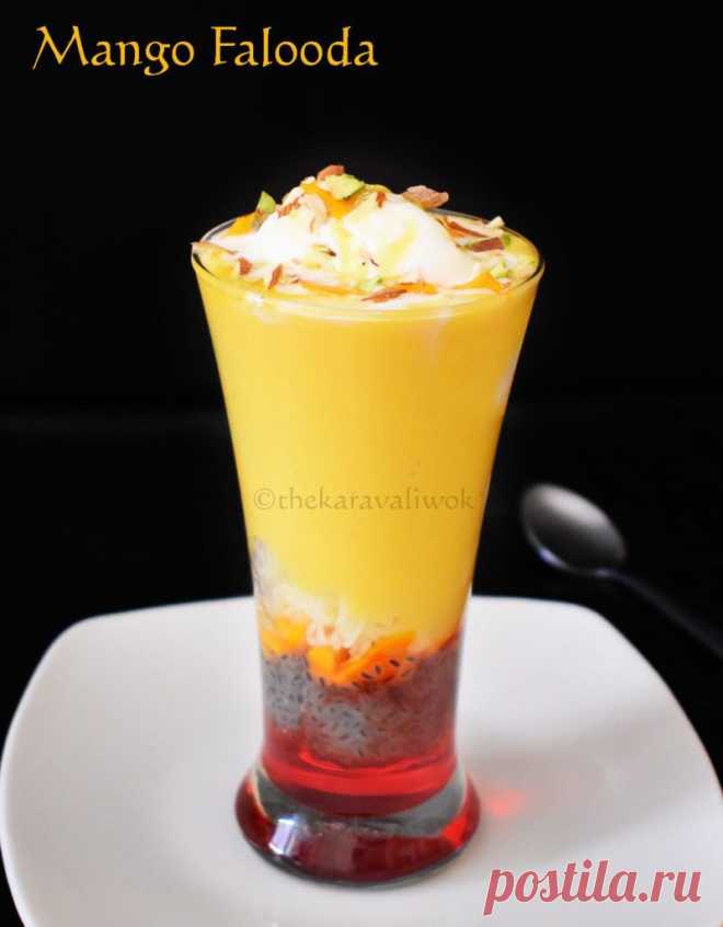 Mango Falooda Recipe | Mango Faluda Icecream - The Karavali Wok Mango Falooda Recipe | Mango Faluda Icecream recipe with step by step pics Hello Foodies, Summer is officially upon us....With the mangoes still in season, make sure you feast on this delicacy...