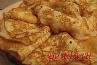 Заварные блины на молоке