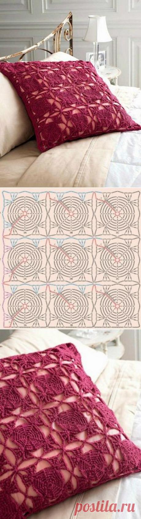 Вязание крючком наволочки