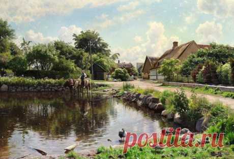 Пейзажи датского мастера PEDER MORK MONSTED.