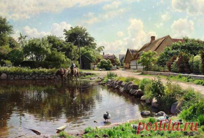 Пейзажи датского мастера PEDER MORK MONSTED.