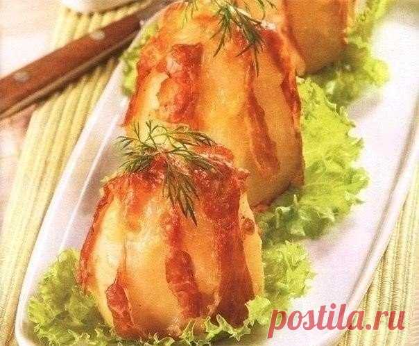 Как приготовить картофель запеченный в фольге с сыром и ветчиной  - рецепт, ингридиенты и фотографии