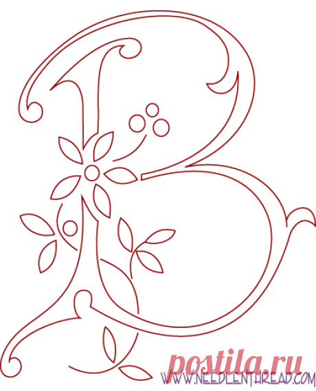Monogram for Hand Embroidery: Letter B