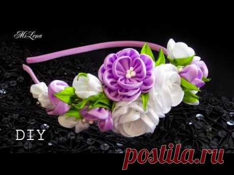 ОБОДОК КАНЗАШИ, МК / DIY
 Kanzashi Headband