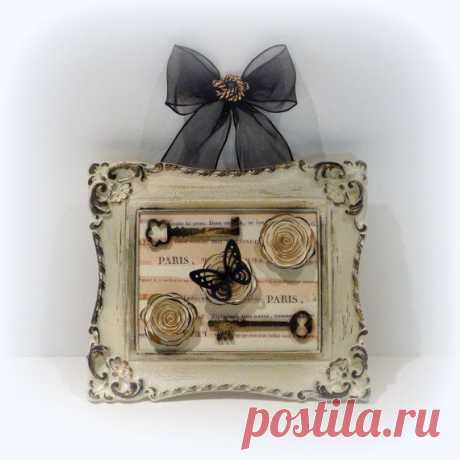 Paris Chic Wall Decor Country French Framed от uniqueboxboutique