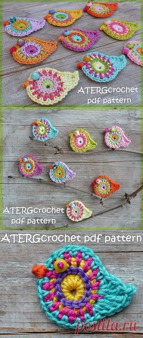 Crochet pattern bird by ATERGcrochet от ATERGcrochet на Etsy