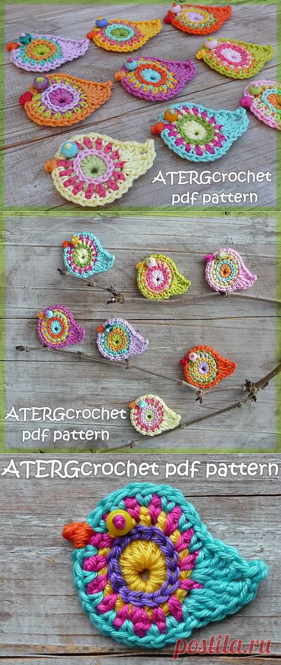 Crochet pattern bird by ATERGcrochet от ATERGcrochet на Etsy