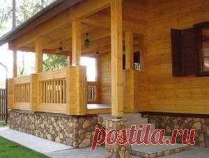 Веранда из бруса - оптимальный вариант для чаепития - ДОМ и САД