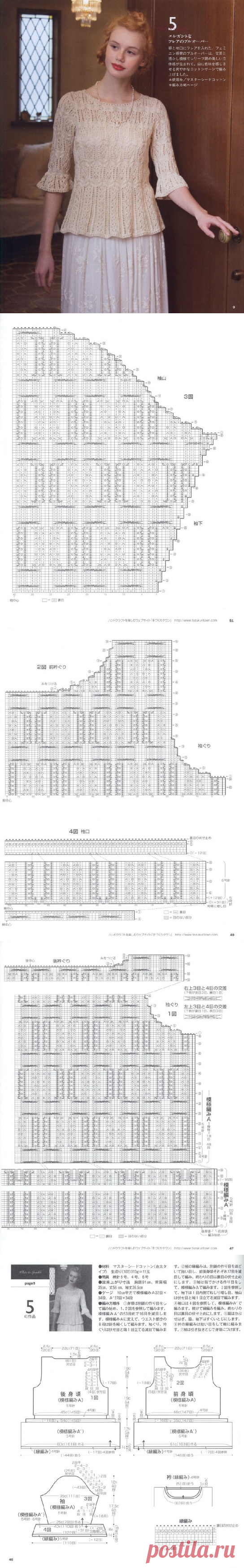 Красивая кофточка спицами
