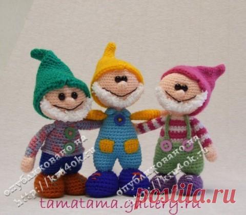 Вязаная игрушка &#8211; Гном Мышиный зубик - вязание крючком на kru4ok.ru
