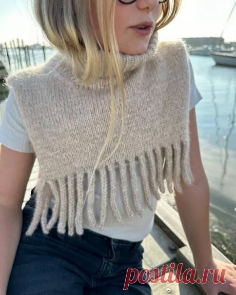 Манишка с бахромой от Петитекнит