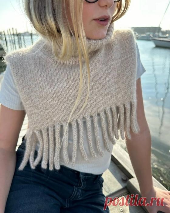 Манишка с бахромой от Петитекнит