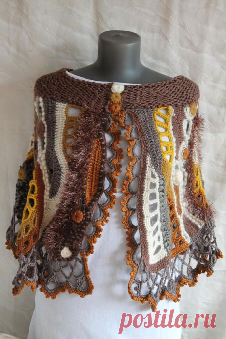 Chunky Crochet Poncho Freeform Crochet Poncho Crochet