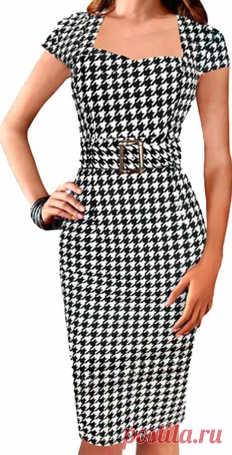 ASL Womens Sexy Checked Slim Fit With Belt Bodycon Midi Dress at Amazon Women’s Clothing store: