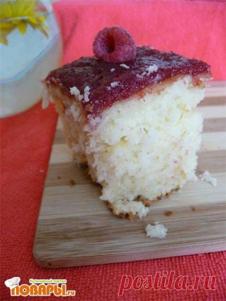 Рецепт Кокосовый пирог с малиновой глазурью - Выпечка сладкая - Кулинарный портал - Рецепты с фото, Рецепты тортов, Кулинарные рецепты