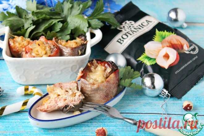 Рыбные рулетики с ананасом и орехами Кулинарный рецепт
