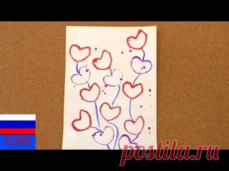 Декор идея печать в форме сердца своими руками