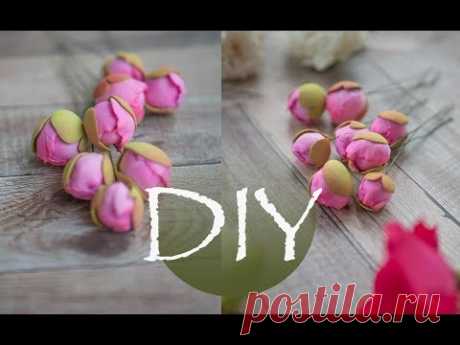Маленькие бутоны пиона из фоамирана DIY Small peony buds from foamiran