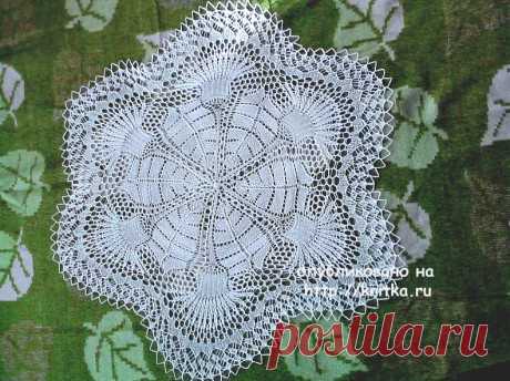Вязанная спицами салфетка. Работа Васюткиной Ирины, Вязаные салфетки