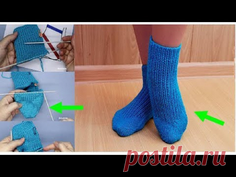 Носки на 2-х спицах любого размера Василиса