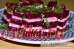 Красивая и вкусная закуска из свеклы и мягкого сыра
