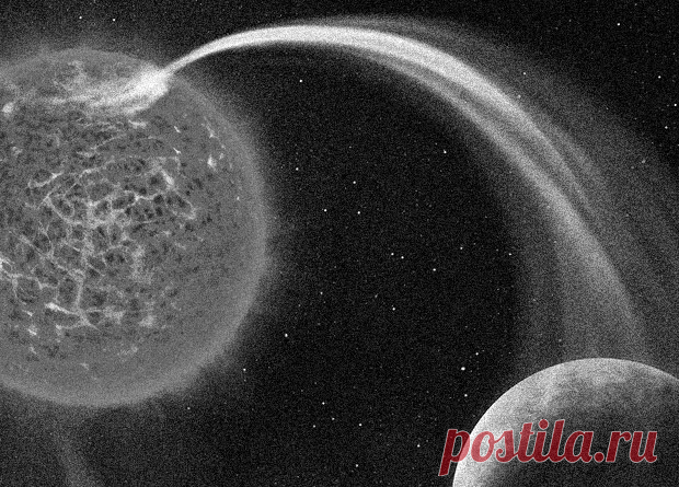 Астрономы впервые зафиксировали у звезды вызванные экзопланетой полярные сияния Астрономы обнаружили необычное радиоизлучение от спокойной звезды, которое лучше всего объясняется взаимодействием с близкой планетой. В таком случае