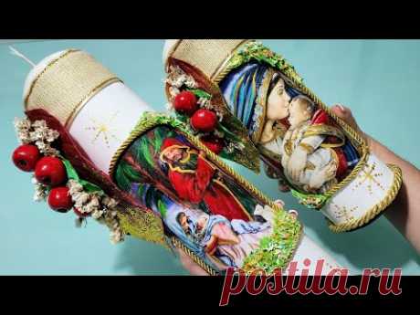Velas Decorativas con tubos de PVC