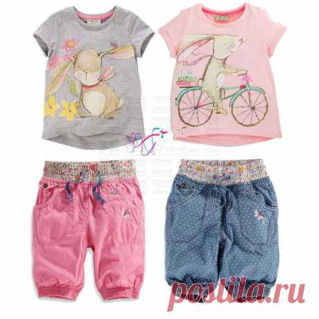 1 Установите Розничная 2015 Новая 100% хлопок дети одежда набор, футболка + точка брюки, котенок Кролик Банни дети установлен, 2 цвета, имеющиеся в наличии в одежде Наборы от детей и Mothercare на Aliexpress.com | Alibaba Group