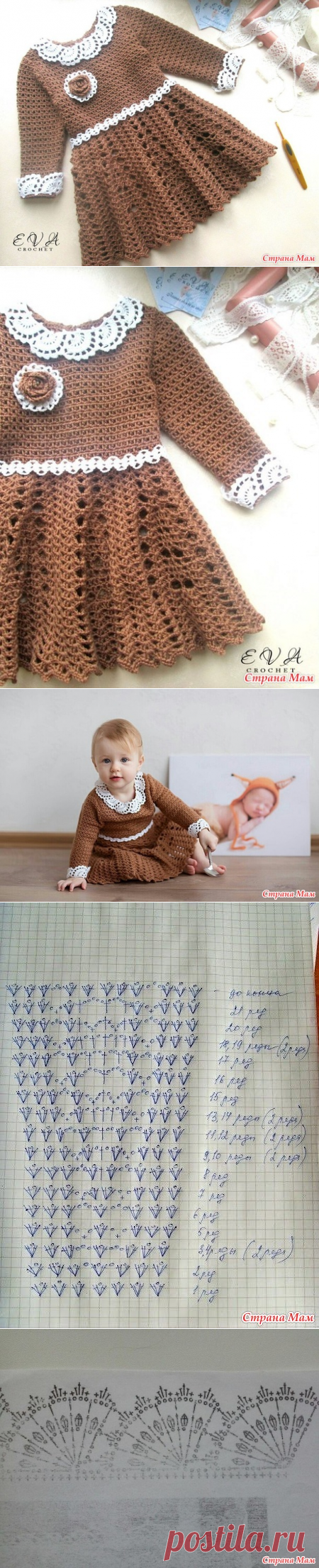 Платье для девочки "Прованс" - Вязание - Страна Мам
