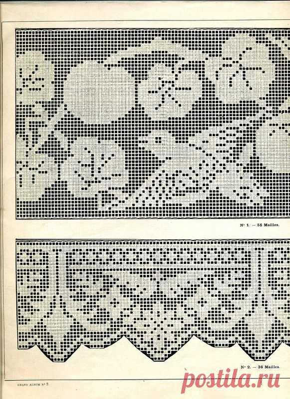 Филейные узоры крючком схемы. Филейные узоры. Книга. 1908 год. | Домоводство для всей семьи