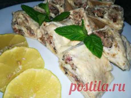 Закуска из лаваша с шпротами
