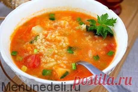 Рецепт супа с пшеном и овощами / Меню недели