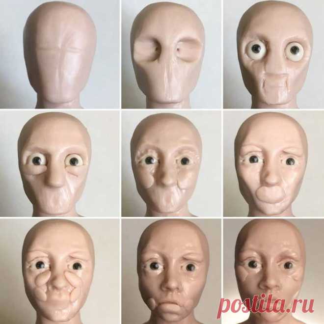 Лицо из полимерной глины | 18 фото | polymer clay craft