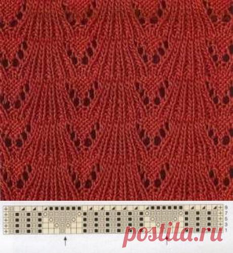 Схема узора для вязания спицами - 11