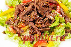 Салаты с мясными продуктами - салаты, мясо, горячий салат