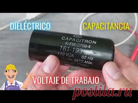 Como probar CAPACITOR de arranque con multímetro y calcular su valor.