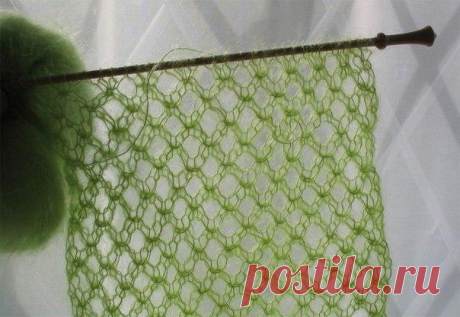 Нежный шарф крючком схема и описание. Узор сетка крючком | Handmade24