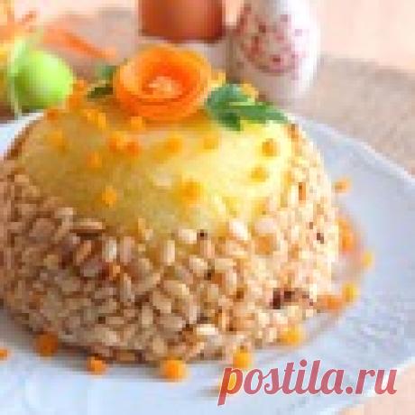 Салат "Пасхальный" с печенью и орехами - кулинарный рецепт