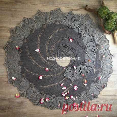 Шаль спицами *Бегониевый вихрь* - Modnoe Vyazanie ru.com