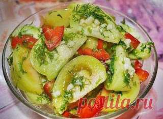 Самые вкусные рецепты: Маринованные зеленые помидоры.