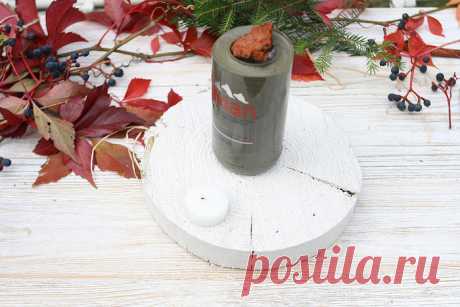 Как сделать стильный бетонный подсвечник | Рукоделие