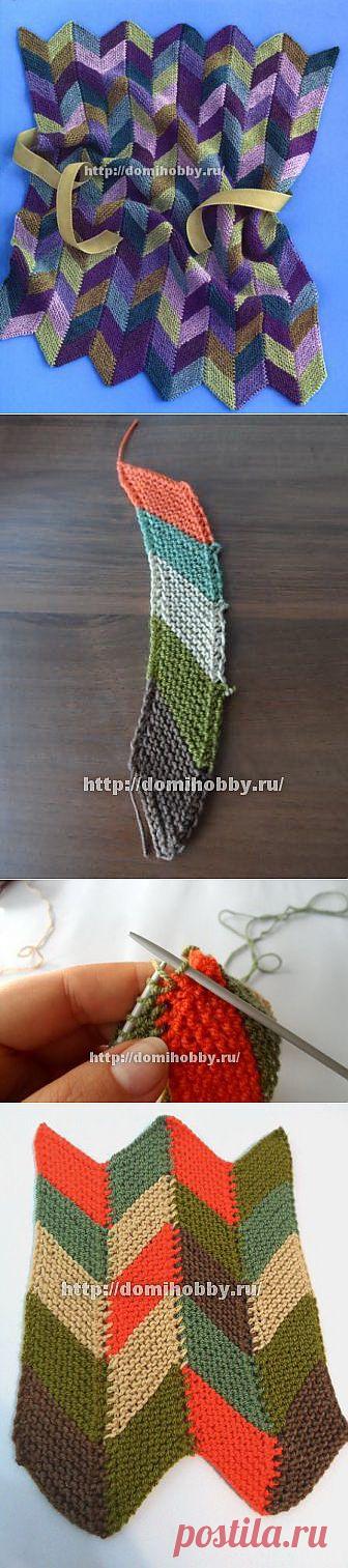 Цветной узор для вязания спицами