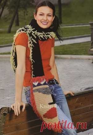 Шарф. Вязание для женщин / Шапки береты шарфы / Крючком