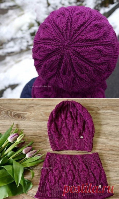 Шапка и снуд "Tulpen" + описание