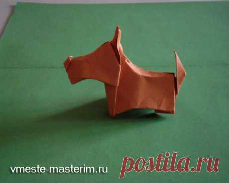 Поделки из бумаги с детьми. Как сделать собачку (мастер-класс)