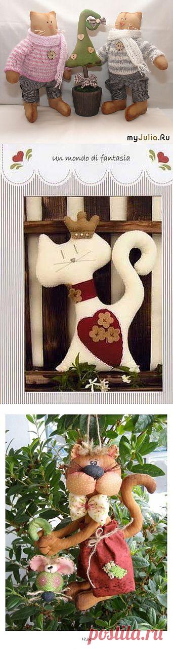 Шьём игрушки: коты, мыши (очень простые).