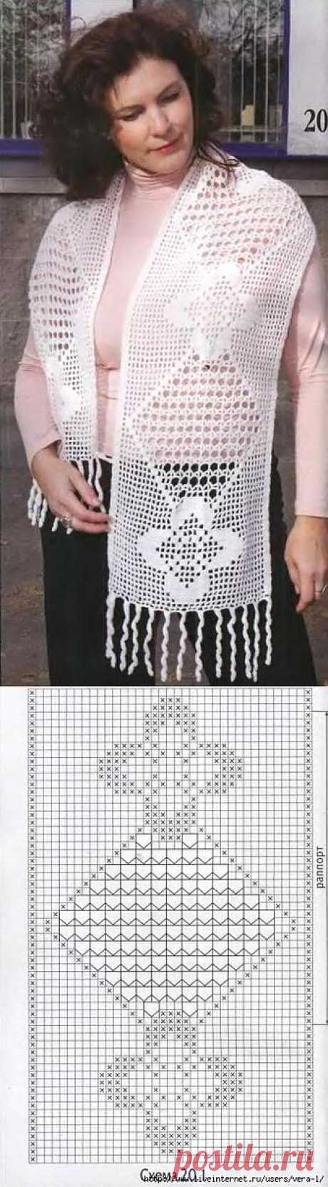 Ажурный шарф.