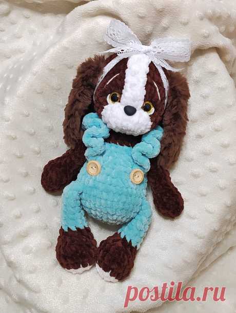 PDF Спаниелька Нелли крючком. FREE crochet pattern; Аmigurumi animal patterns. Амигуруми схемы и описания на русском. Вязаные игрушки и поделки своими руками #amimore - собака породы спаниель, пёс, плюшевая собачка, щенок из плюшевой пряжи, пёсик.