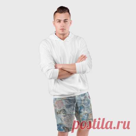 Мужские шорты спортивные Каменный фон - купить по цене 3715 руб в интернет-магазине Всемайки, арт 3644325